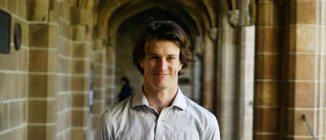 Young man at University