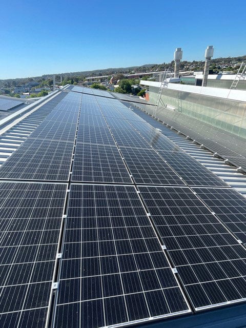 Solar panels on Bendigo Centre roof