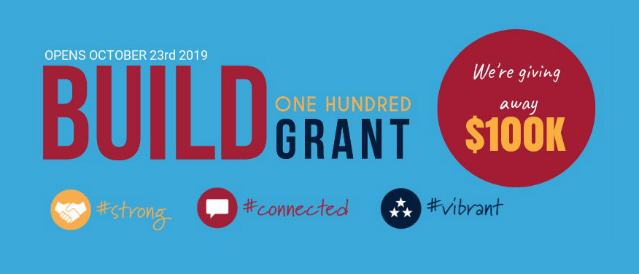Build 100 Grants Program promotional banner for Avoca, Maryborough and St Arnaud Bendigo Bank sites.