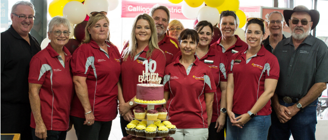 Calliope Board of Directors celebrating with cupcakes