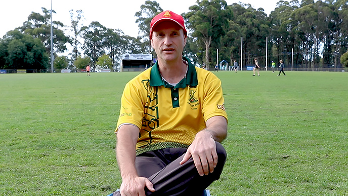 Video thumbnail of the President of the Kinglake Football Club speaking to camera