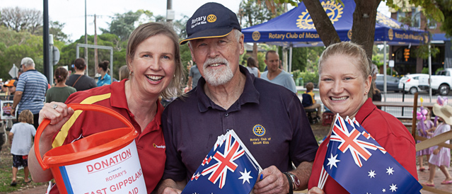 Our volunteers at Australia Day in Mt Eliza.