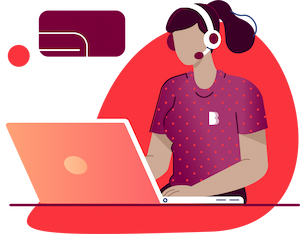 Illustration of female customer service team member