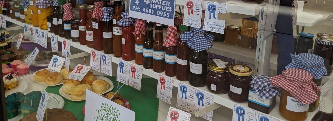 A display of homemade foods at the Stanthorpe show.